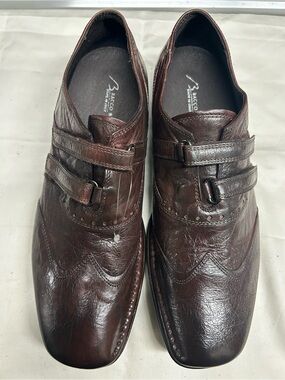 Bacco Bucci Dark Brown Double Monk Strap Wingtip Derbys